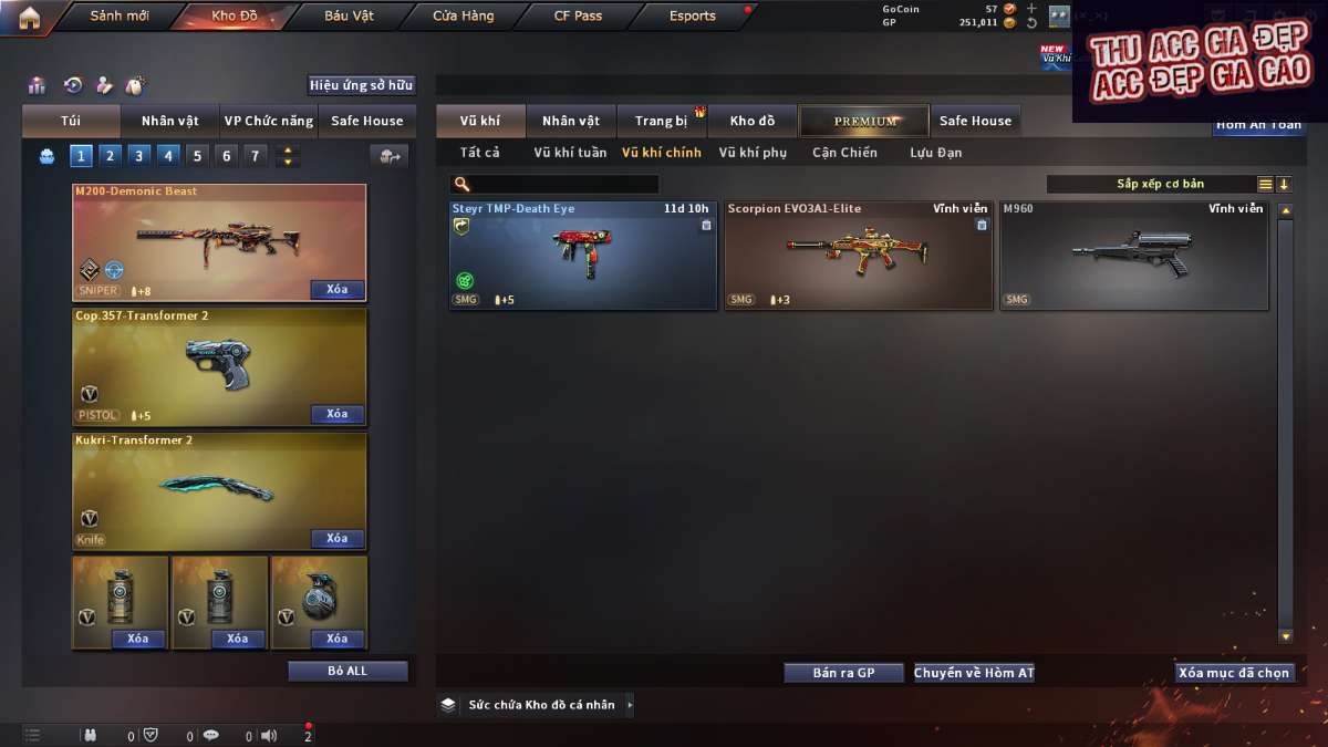 shop acc cf uy tin gia re
